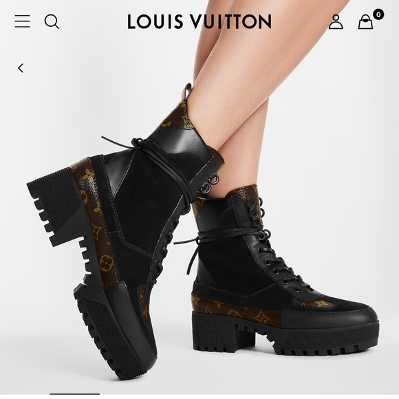 Louis Vuitton Laurette Desert Boot SZ 39 Color Black - Picture 2 of 8